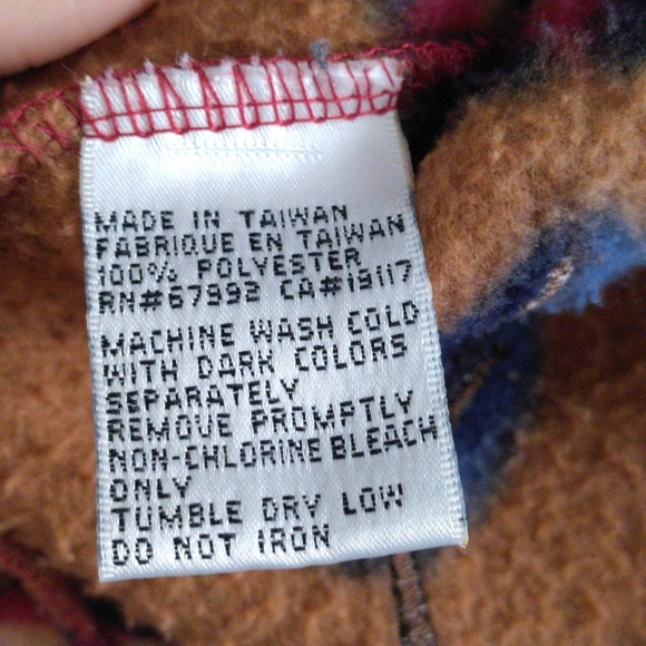 Vintage Talbots Medium Leaf Print Full Button Front Fleece Sweater Jacket - Picture 4 of 12